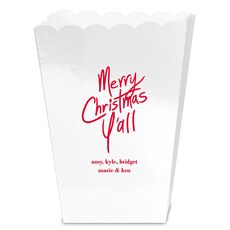 Fun Merry Christmas Y'all Mini Popcorn Boxes
