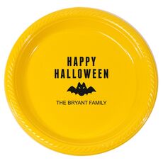 Happy Halloween Bat Plastic Plates