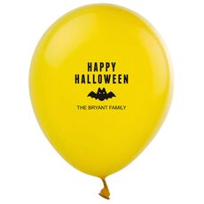 Happy Halloween Bat Latex Balloons