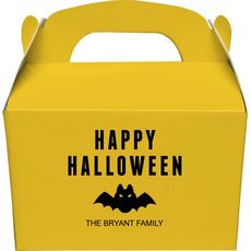 Happy Halloween Bat Gable Favor Boxes