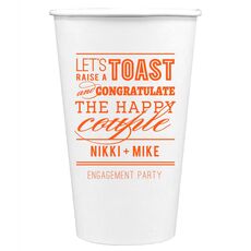 Let's Raise a Toast Paper Coffee Cups
