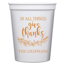Give Thanks Stadium Cups