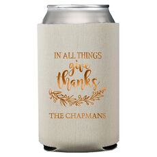 Give Thanks Collapsible Koozies