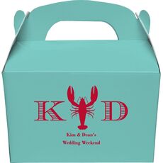 Initial Lobster Gable Favor Boxes
