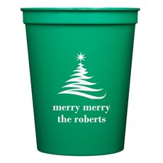 Artistic Christmas Tree Stadium Cups