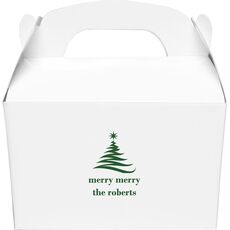 Artistic Christmas Tree Gable Favor Boxes