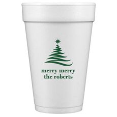 Artistic Christmas Tree Styrofoam Cups
