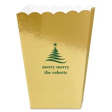 Artistic Christmas Tree Mini Popcorn Boxes