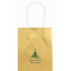 Artistic Christmas Tree Mini Twisted Handled Bags