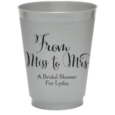From Miss to Mrs Colored Shatterproof Cups