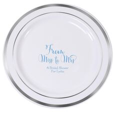 From Miss to Mrs Premium Banded Plastic Plates