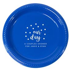 Confetti Dots Our Day Plastic Plates