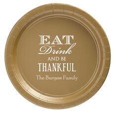 Eat Drink Be Thankful Paper Plates