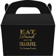 Eat Drink Be Thankful Gable Favor Boxes