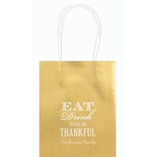 Eat Drink Be Thankful Mini Twisted Handled Bags