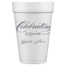 Romantic Celebrating Styrofoam Cups