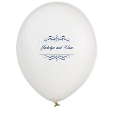 Royal Flourish Framed Names Latex Balloons