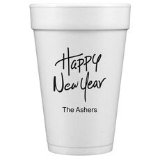 Fun Happy New Year Styrofoam Cups