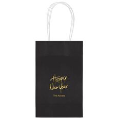 Fun Happy New Year Medium Twisted Handled Bags