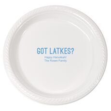 Got Latkes Plastic Plates