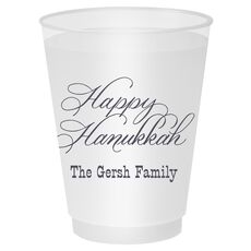 Elegant Happy Hanukkah Shatterproof Cups