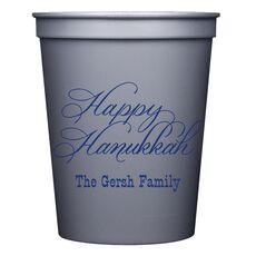 Elegant Happy Hanukkah Stadium Cups