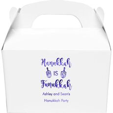 Hanukkah Is Funukkah Gable Favor Boxes