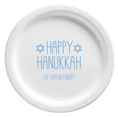 Hanukkah Jewish Stars Paper Plates