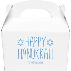 Hanukkah Jewish Stars Gable Favor Boxes