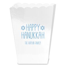 Hanukkah Jewish Stars Mini Popcorn Boxes
