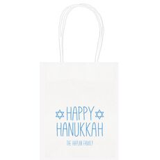 Hanukkah Jewish Stars Mini Twisted Handled Bags