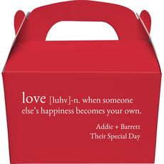 Definition of Love Gable Favor Boxes