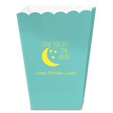 Love You To The Moon Mini Popcorn Boxes