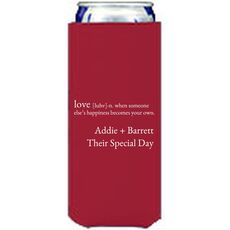 Definition of Love Collapsible Slim Koozies