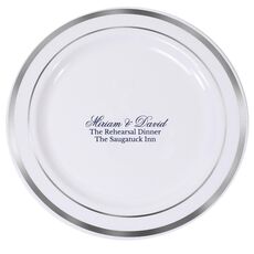 Any Text You Want Premium Banded Plastic Plates