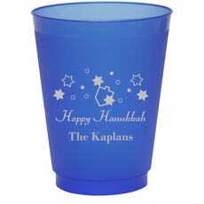 Happy Hanukkah Colored Shatterproof Cups