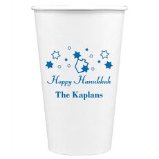 Happy Hanukkah Paper Coffee Cups