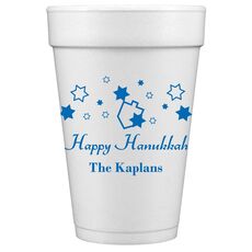 Happy Hanukkah Styrofoam Cups