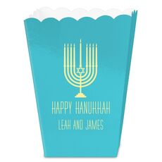 Happy Hanukkah Menorah Mini Popcorn Boxes