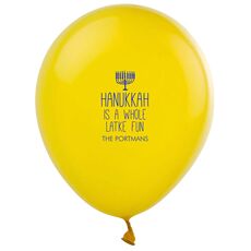 Latke Fun Hanukkah Latex Balloons
