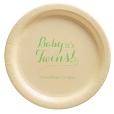 Baby It's Twins Paper Plates