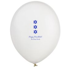 Star of David Row Latex Balloons