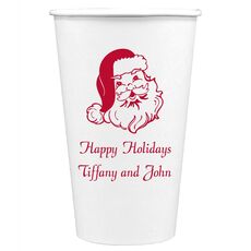 Happy Santa Claus Paper Coffee Cups