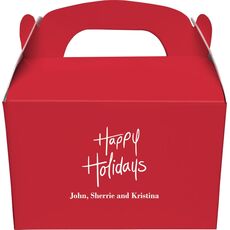 Fun Happy Holidays Gable Favor Boxes