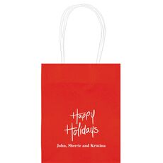 Fun Happy Holidays Mini Twisted Handled Bags