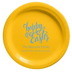 Calligraphy Happy Easter Paper Plates