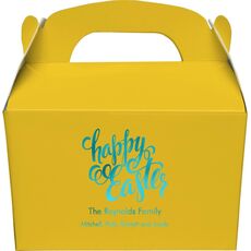 Calligraphy Happy Easter Gable Favor Boxes