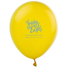 Calligraphy Happy Easter Latex Balloons