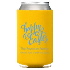 Calligraphy Happy Easter Collapsible Koozies