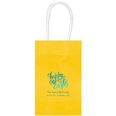 Calligraphy Happy Easter Medium Twisted Handled Bags